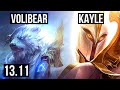 VOLI vs KAYLE (TOP) | 1.6M mastery, 600+ games | KR Master | 13.11