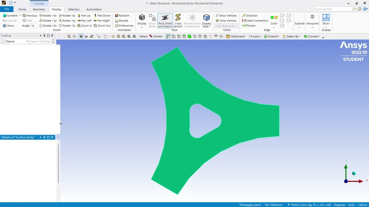 Ansys Workbench 2022 2d Simulation Tutorial Youtube