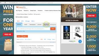 Creating Easybib Citation of EbscoHost Database