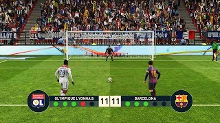 PES 2019 | Lyon vs Barcelona | UEFA Champions League | Penalty Shootout | Gameplay PS4