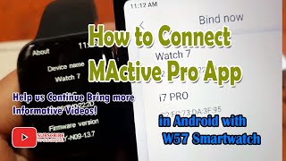 How to Connect MActive Pro App in Android with W57 Smartwatch