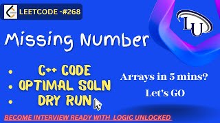 Missing Number - Leetcode #268 | C++ DSA Explanation with Intuition