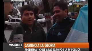 Visión Siete: Comienza Argentina - Chile por la TV Pública