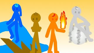 Elementals | The Four Main Elements (Stickman Elements Animation)