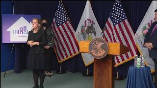 Coronavirus Illinois |  Gov. JB Pritzker gives COVID-19 update on new Illinois cases, deaths