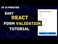 React Forms Handle & Validation Tutorial | React Sign up Form | React Hook Forms for Beginners