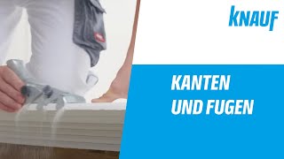 Knauf Spachtel - Kantentypen und Fugendeckstreifen