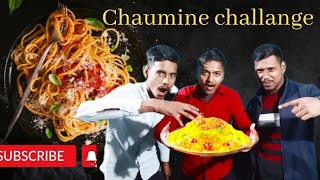 My First food challanging😄 to chaumine dhakad food challanging