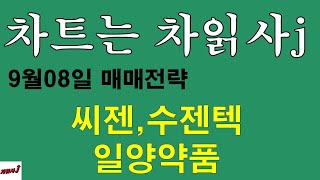 9월07일 차트는 차읽사j 씨젠,수젠텍,일양약품