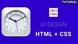 UI Design Tutorial - Analog Clock | HTML CSS Speed Coding with Source Code