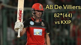 AB De Villiers 82*(44) vs KXIP💪🏻💪🏻💯💯