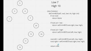 LeetCode 669: Trim a Binary Search Tree (Recursion)