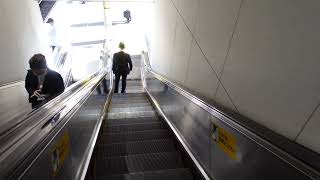 【FHD】【Escalator エスカレーター】東海道本線 瀬田 エスカレーター 下る 1番、2番のりば