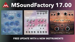 MSoundFactory v17.00: 6 New Instruments introduced