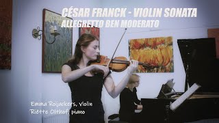 Franck - Violin Sonata 1st movement / Emma Roijackers \u0026 Riëtte Olthof