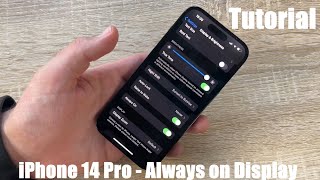 How to enable and disable the Always On Display (AOD) Apple iPhone 14 Pro Lock Screen adjustment DIY