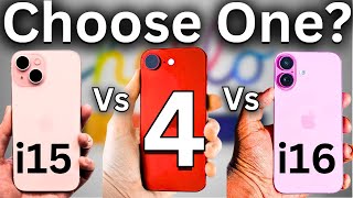 iPhone SE 4 vs iPhone 15 vs iPhone 16