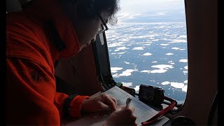 オホーツク海で流氷観測