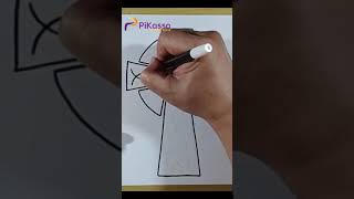 How to Draw a Celtic Cross Easy in Less Than One Minutes