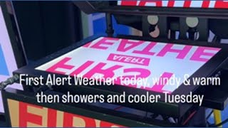 First Alert Weather through Tuesday with winds, showers & cooler temps