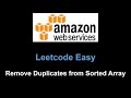Leetcode 26. Remove Duplicates from Sorted Array (two pointers)