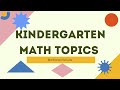 Kindergarten math topics - numeracy skills for KG kid.