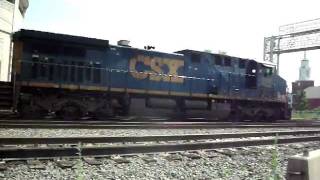 CSX 593 \u0026 567 depart Worcester