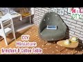 DIY Miniature Armchair and Coffee Table | How to make an Armchair & Coffee Table for Dollhouse