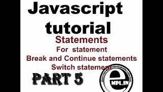 JavaScript tutorial in Hindi Part-5 Statements