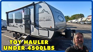 Toy Hauler UNDER 4500lbs! 2025 Forest River Cherokee Grey Wolf Black Label 18RRBL