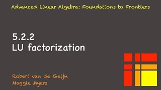 5.2.2 LU factorization