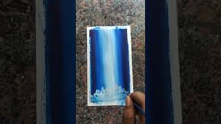 Waterfall poster colour painting #shorts