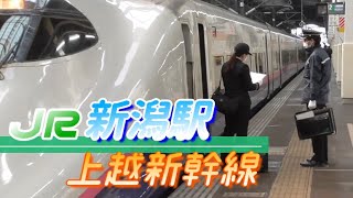 【新潟駅】上越新幹線の発着シーン　2021/12/21