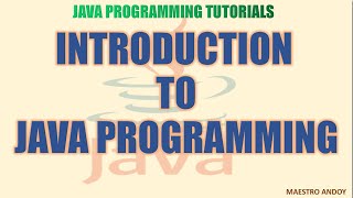 Introduction To Java Programming - Recorded Lesson | Java Programming Tutorial