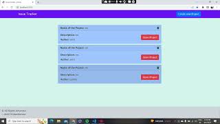 Issue tracker (skill test project codingninja)