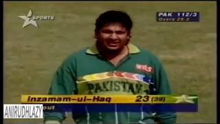 Funniest Run Out of Inzimam Ul Haq He does'nt want to save his wicket
