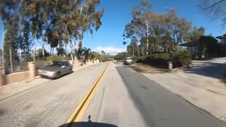 Drive on Sunset Dr in Redlands CA after winter storm Feb 2013. The Point. Contour camera