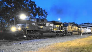 NS 174 finally on the move after a 2 hour delay setting out cars \u0026 DPU problems in Stockbridge, Ga.