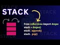 Implement Stack in Python Using Collections and Queue Modules | Python Tutorial | Data Structures