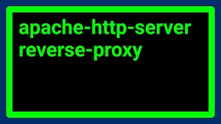 Apache reverse proxy: no protocol handler