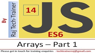 JavaScript Tutorial for Beginners | Part 14 - Arrays - Part 1 | Learn JavaScript | ES6
