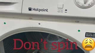 Hotpoint AQUARIUS (TCM580) Condenser Tumble Dryer doesn’t spin, the pulley need to change.