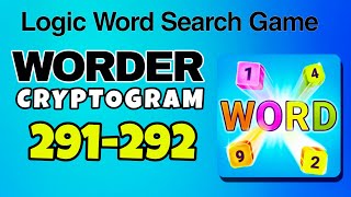 WORDER Logic Word Search Game level 291 292