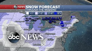 Winter storm and freezing cold approaching the Northeast