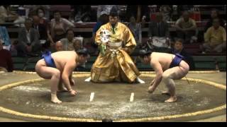 Yoshiazuma vs Seiro Day 4 Sumo Natsu Basho May 2014