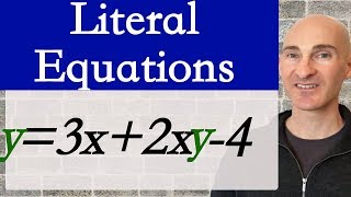 Literal Equations (Solving for a Variable)
