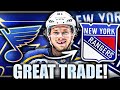 VLADIMIR TARASENKO TRADE TO THE NEW YORK RANGERS: NIKO MIKKOLA, SAMMY BLAIS, HUNTER SKINNER (Blues)