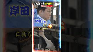 岸田首相 VS 牛…ラストの牛の視線がスゴイ【㊙︎ウォッチ永田町リターンズ ＃shorts】