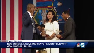 New York's Lt. Gov. won't run with Hochul in 2026