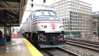 Virginia Railway Express (VRE) Train Approaching - L'Enfant Station, Washington, DC